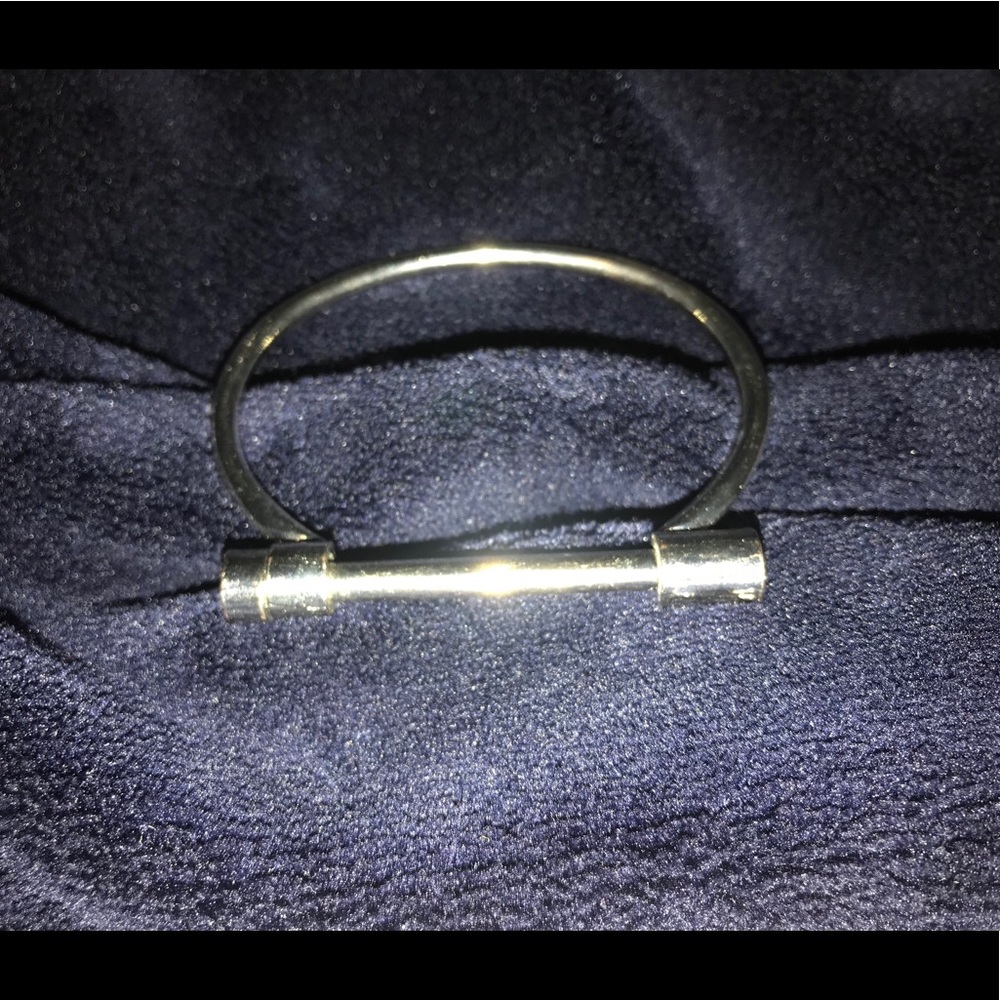 Silver screw bangle